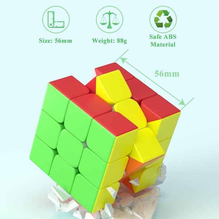 Toyventures - Wholesale Puzzle - Kids - 3x3 Speed Cube Puzzle Rubiks Stickerless Kids toy3