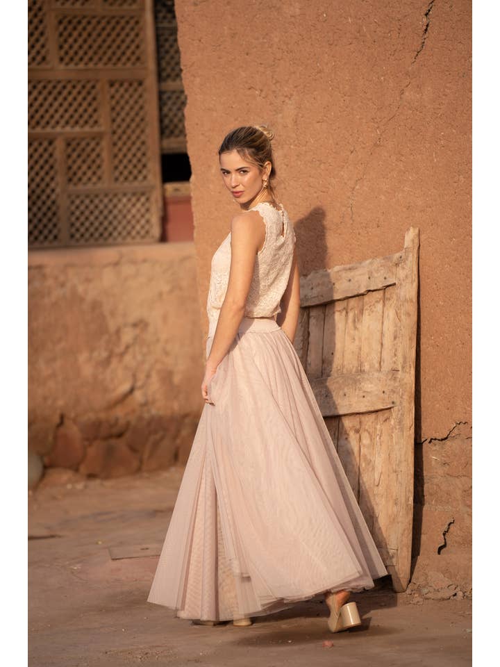 CHOKLATE PARIS - Wholesale Skirt - Women's - Maria tulle maxi length skirt - CK083659