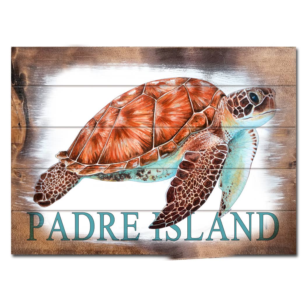 Map Mom - Wholesale Art Print - 18x24 Wood Pallet Turtle- Custom Location0