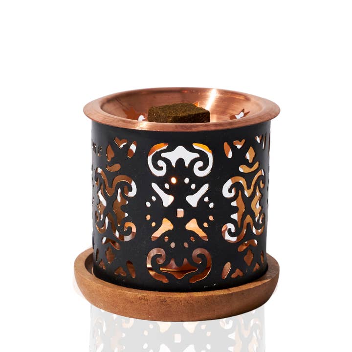 Brûleur de Bakhoor Taj sans fumée I Brûleur à bougie, sans charbon pour la vente par Dukhni