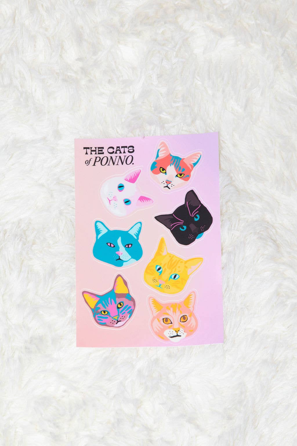 Ponnopozz - Vente Autocollant - Feuilles d'autocollants Chats de Ponno