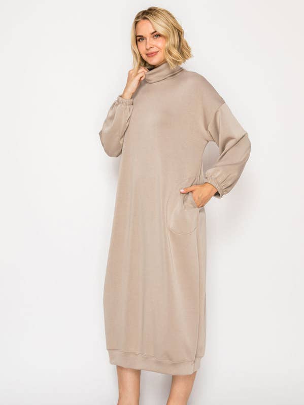 EFFORTLESSLY CHIC LOUNGE PLUS SIZE MIDI DRESS for wholesale by Stylish Wholesale