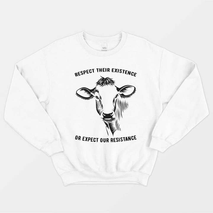 Felpa vegana etica Respect Their Existence (unisex) per la vendita all'ingrosso da parte di VO