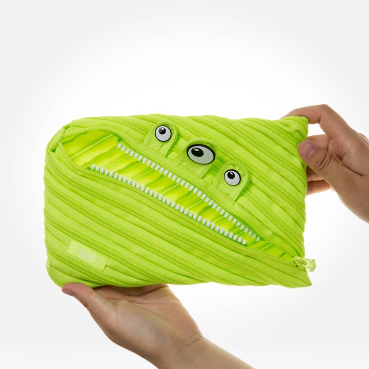 ZIPIT - Wholesale Pencil Case/Pouch - ZIPIT Jumbo Monster Pouch, Green Pencil Case for Kids