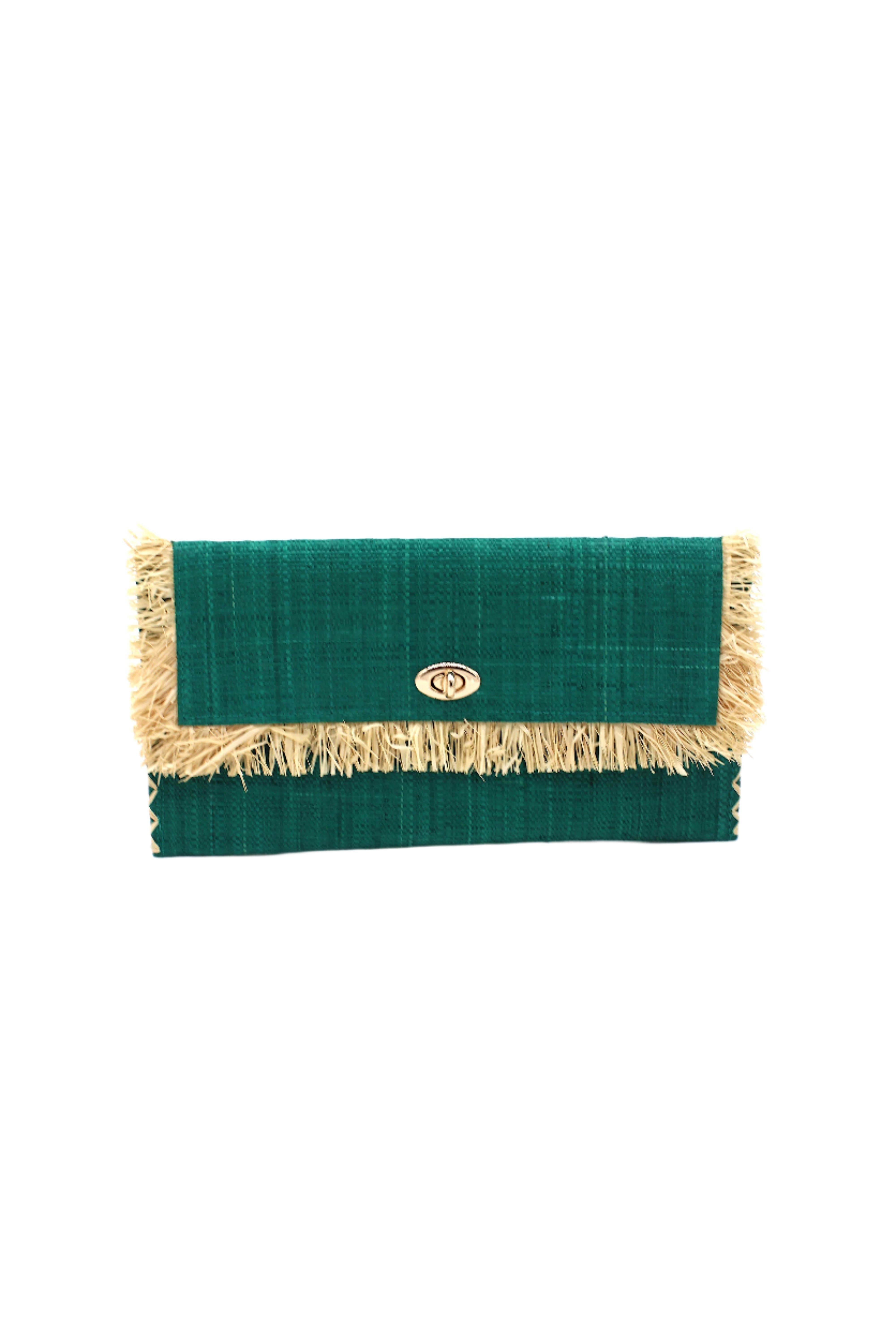 Shebobo - Vente Pochette – femme - Pochette Sophie en paille avec bordure à franges brutes14