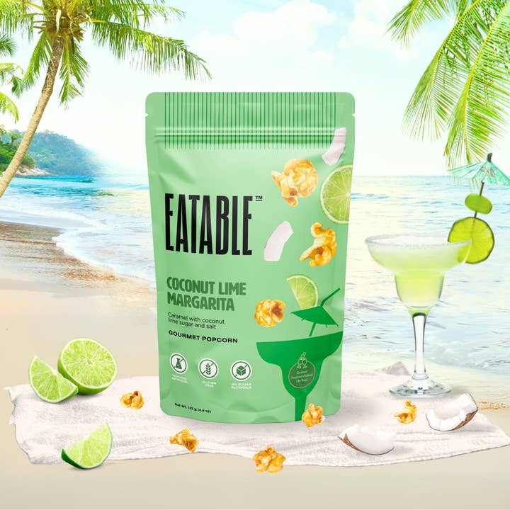 EATABLE Popcorn - Wholesale Popcorn - Coconut Lime Margarita πΉ Gourmet Caramel Kettle Popcorn3