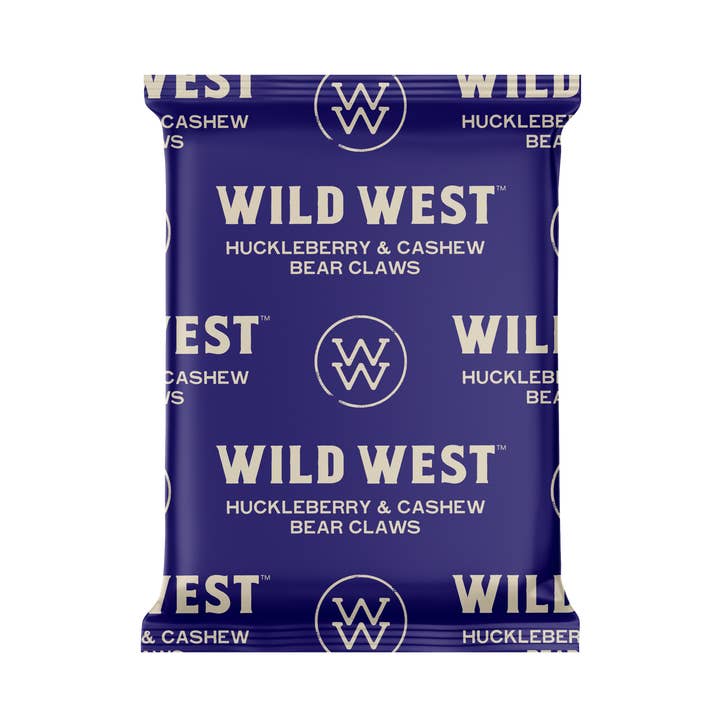 Wild West Chocolate - Wholesale Chocolate Covered Sweets - Huckleberry & Cashew Bear Claws Master Case6