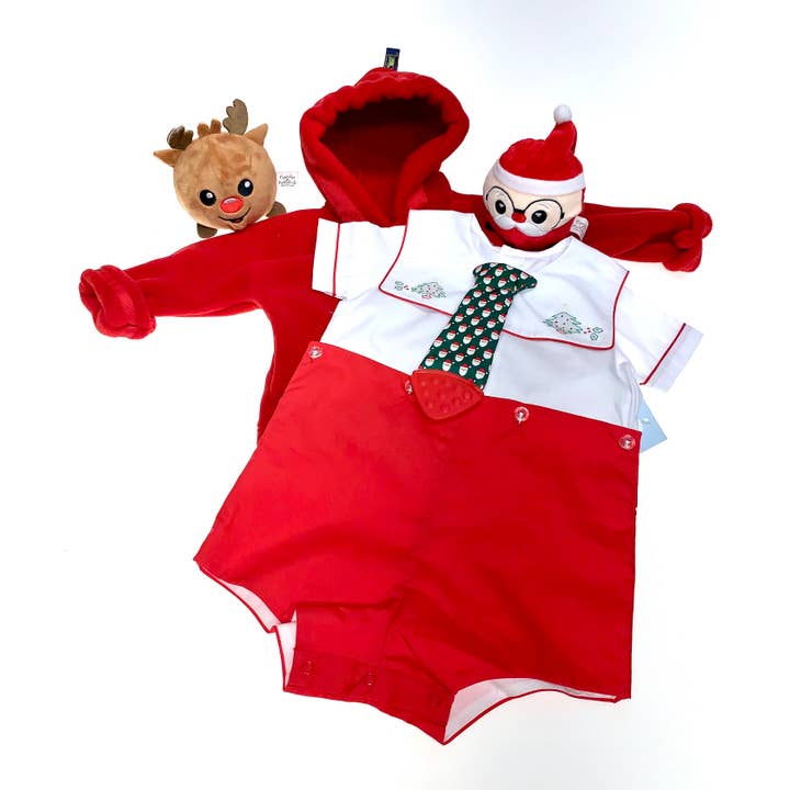 Tasty Tie® - Wholesale Teether (Not Clip-On) - Baby - Tasty Tie Teether, Crinkle Toy, Baby Boy Gift (Santa)1