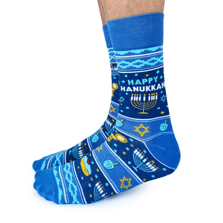Hanukkah Socks - M/L (Men) for wholesale by Uptown Sox