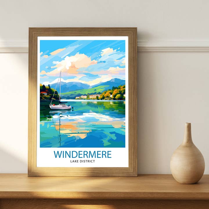 InkNPrintz – wholesale Art print – Lake Windermere Travel Poster3