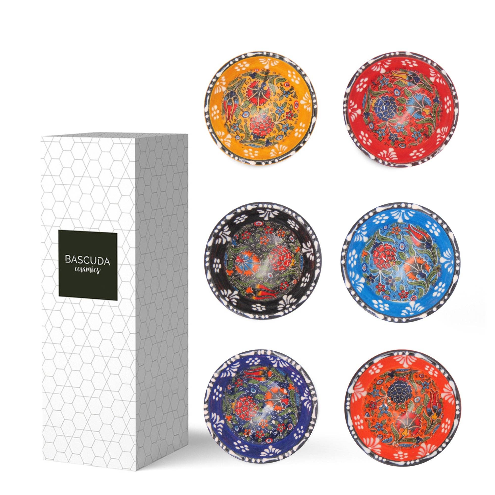 Bascuda – Großhandel Schüssel – Set mit 6 Keramik-Dipschalen – Rochelle, Rochelle Bloom – 8 cm1