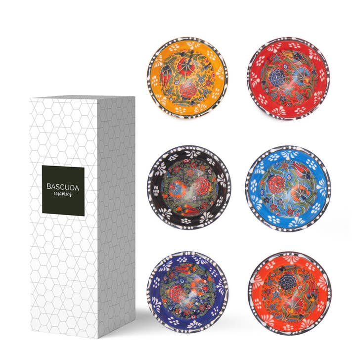 Bascuda – Großhandel Schüssel – Set mit 6 Keramik-Dipschalen – Rochelle, Rochelle Bloom – 8 cm1