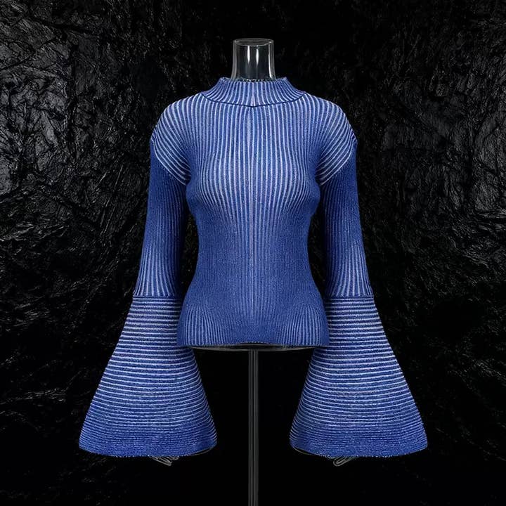 Productseeker - Wholesale Knit Top - Women's - TP54 Women's Vintage Washed Flared Sleeve Knit Top