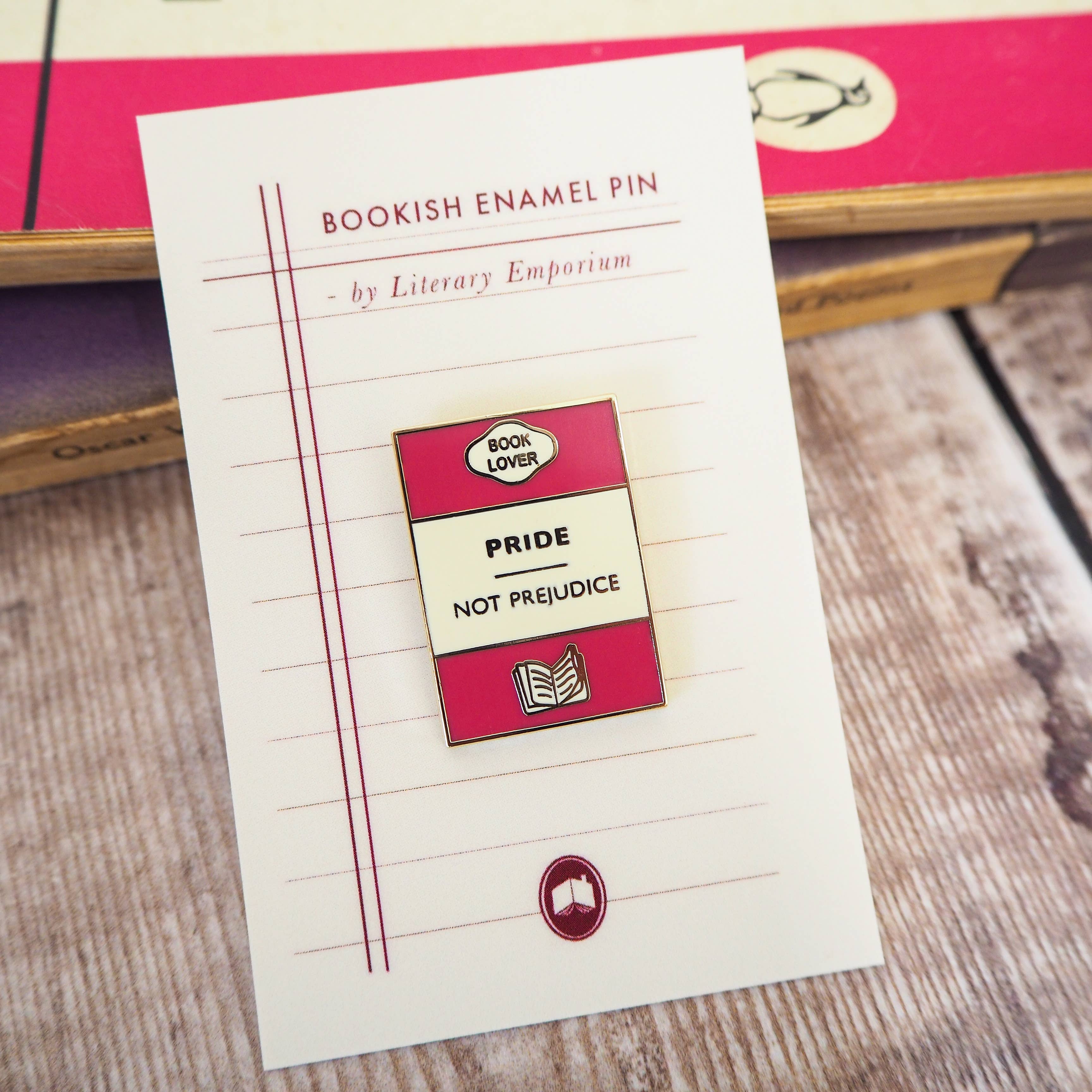 LiteraryEmporium - Wholesale Lapel Pin/Button - 'Pride Not Prejudice' Book Lover Enamel Pin Badge4