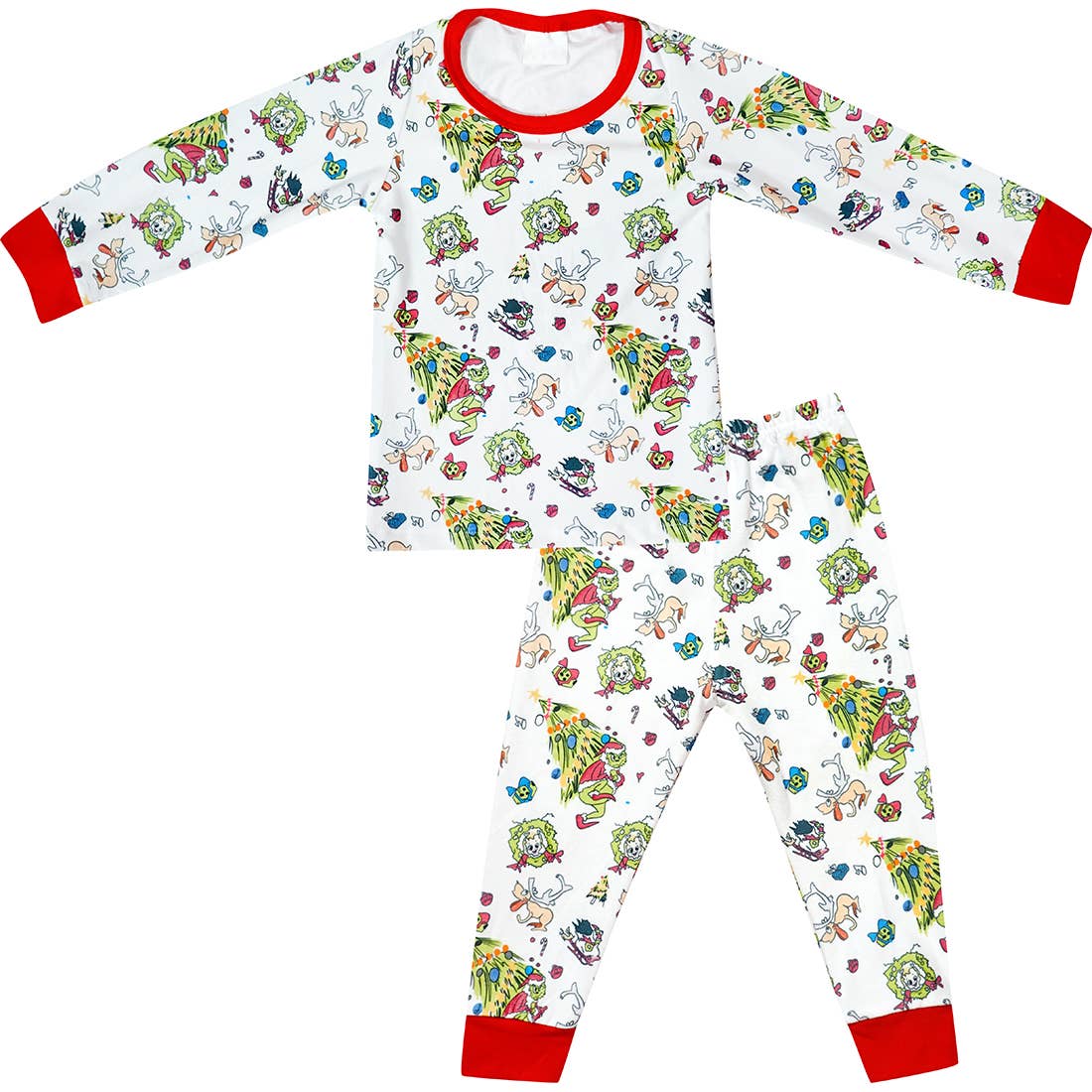 Angeline Kids – wholesale Sleepwear set – Kids – Baby Boy Unisex Christmas Grinch Inspired Pajamas Set