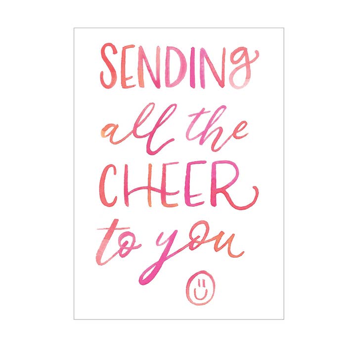 Katie Elizabeth Lettering - Wholesale Encouragement Card - Sending Cheer greeting card0