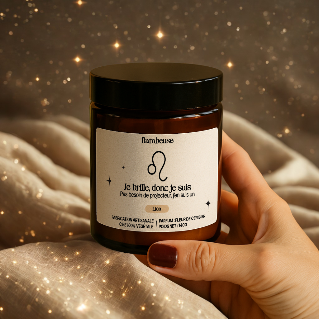 Flambeuse - Vendita all'ingrosso Candela in vasetto - Candela Segno Astrologico - Leone - Candela profumata1