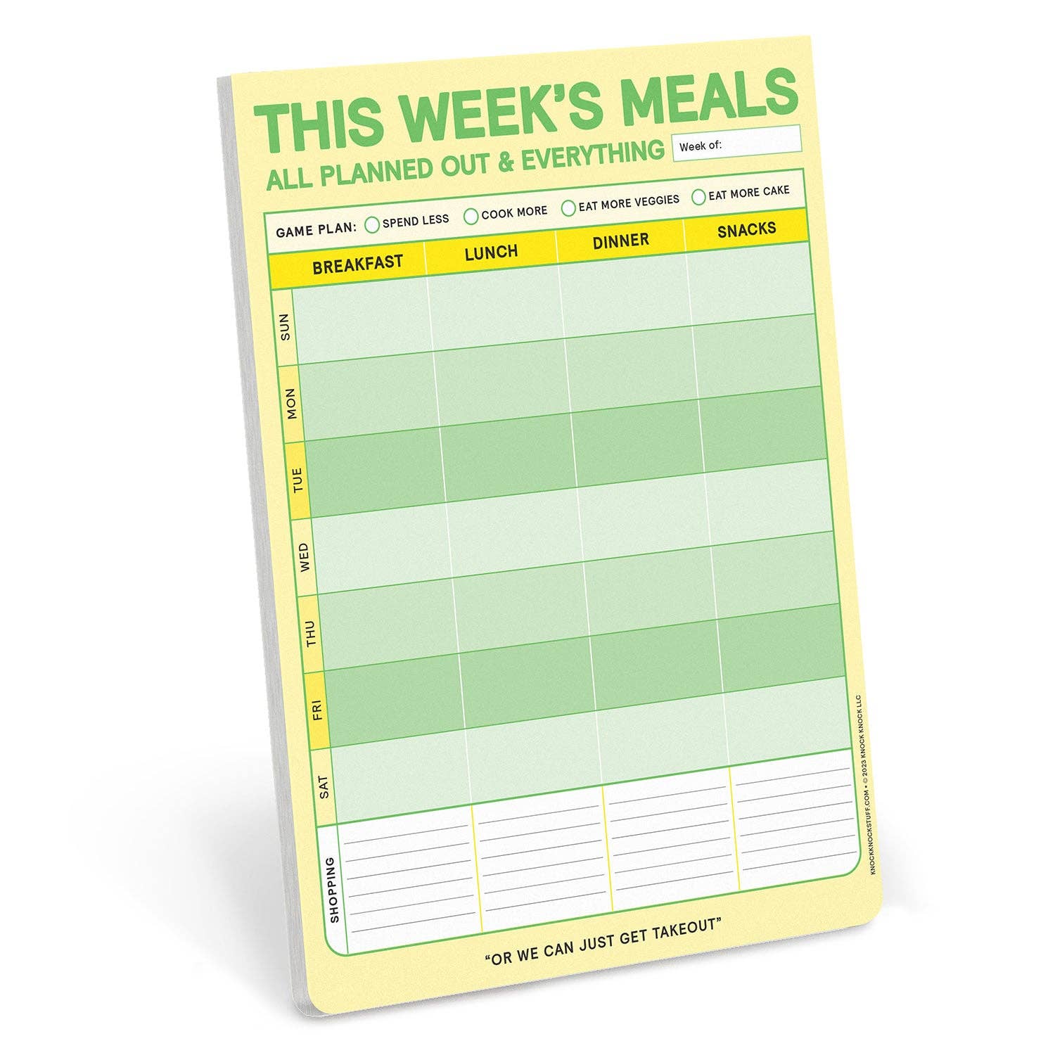 Abrams & Chronicle Books – wholesale Planner – Knock Knock This Week's Meals Big & Sticky Notepads (Notepad/Sticky Notes)0