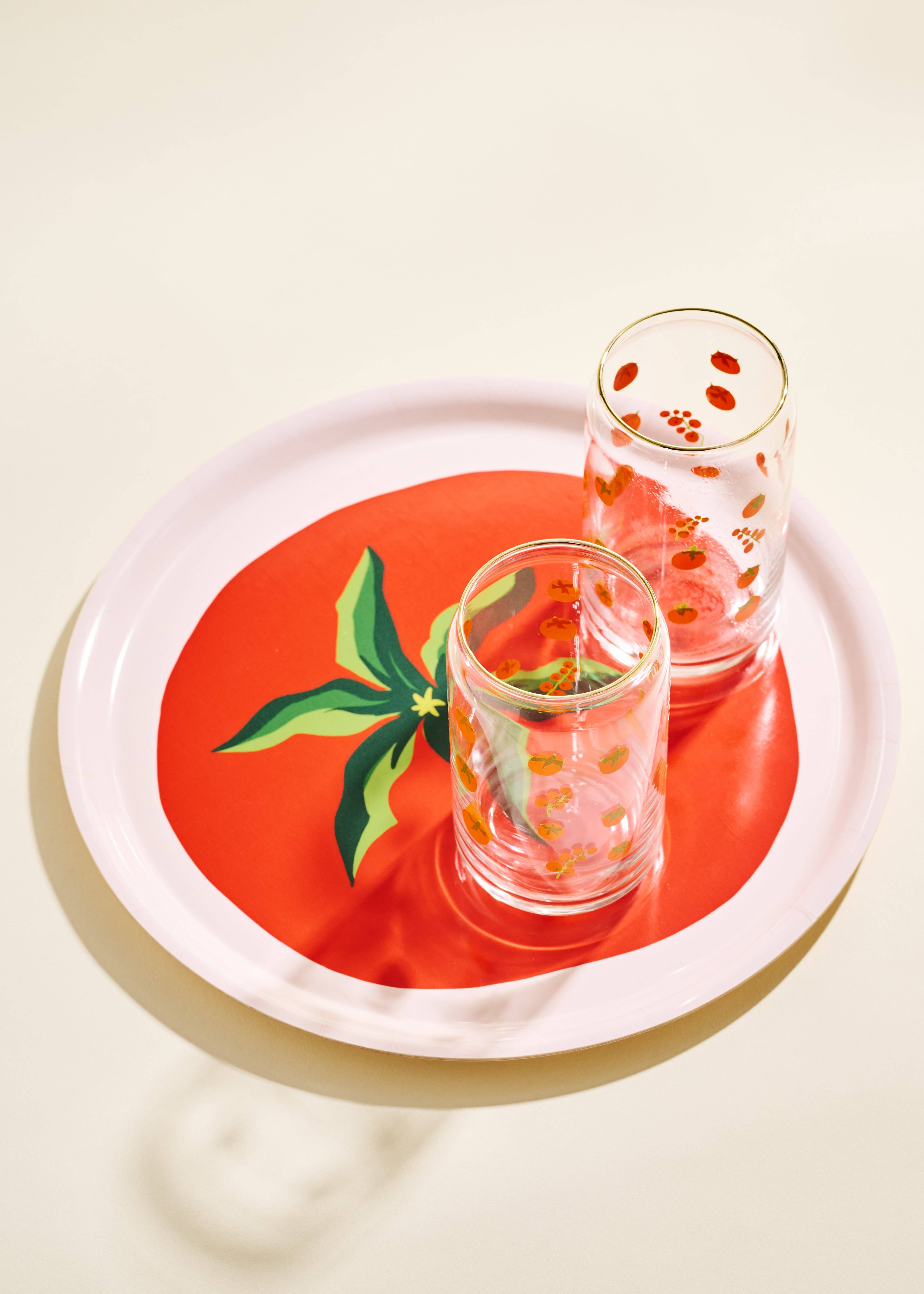 One & Only Paper - Wholesale Serving Tray - Tomato Bent Birch/Melamine Serving Tray Platter1