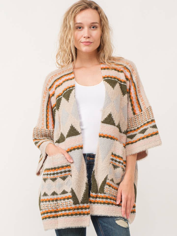 Maryjane Open-Front Comfortable Fit Cardigan for wholesale by Raj Trading & Imports (USA) Inc.