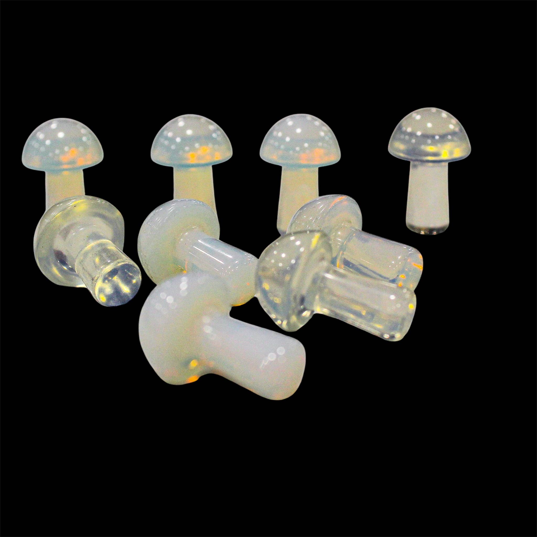 Quasar Gems USA - Vente Pierre et cristal de spiritualité - Mini champignons en pierres précieuses assorties11