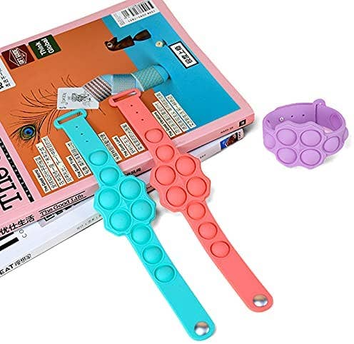 Toyventures - Wholesale Fidget Toy - Kids - 1Pc Pop It Watch Wrist band Silicone Toy Sensory Bubble ADHD9