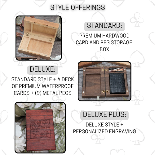 EBONWOOD - Wholesale Card Game - Cribbage Companion: Maple Wooden Playing Card & Peg Box1