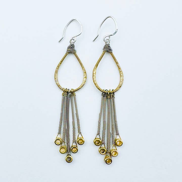 Drop with String Ends Earrings for wholesale by Middle Sister Designs