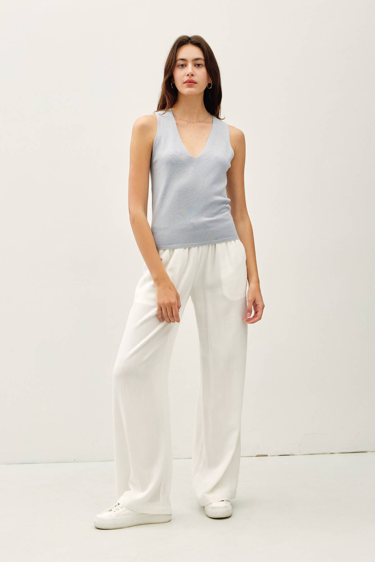 Be Cool - Wholesale Tank Top - Women's - MINIMAL V-NECK SWEATER TANK  4