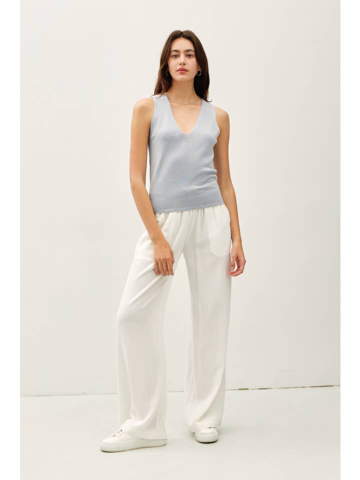 Be Cool - Wholesale Tank Top - Women's - MINIMAL V-NECK SWEATER TANK 4