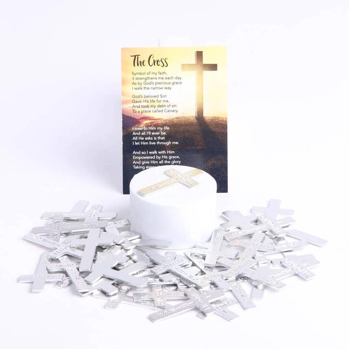 Swanson Christian Products - Wholesale Keepsake Coin/Token - Pocket Cross I Can Do All Things Silver Pk200