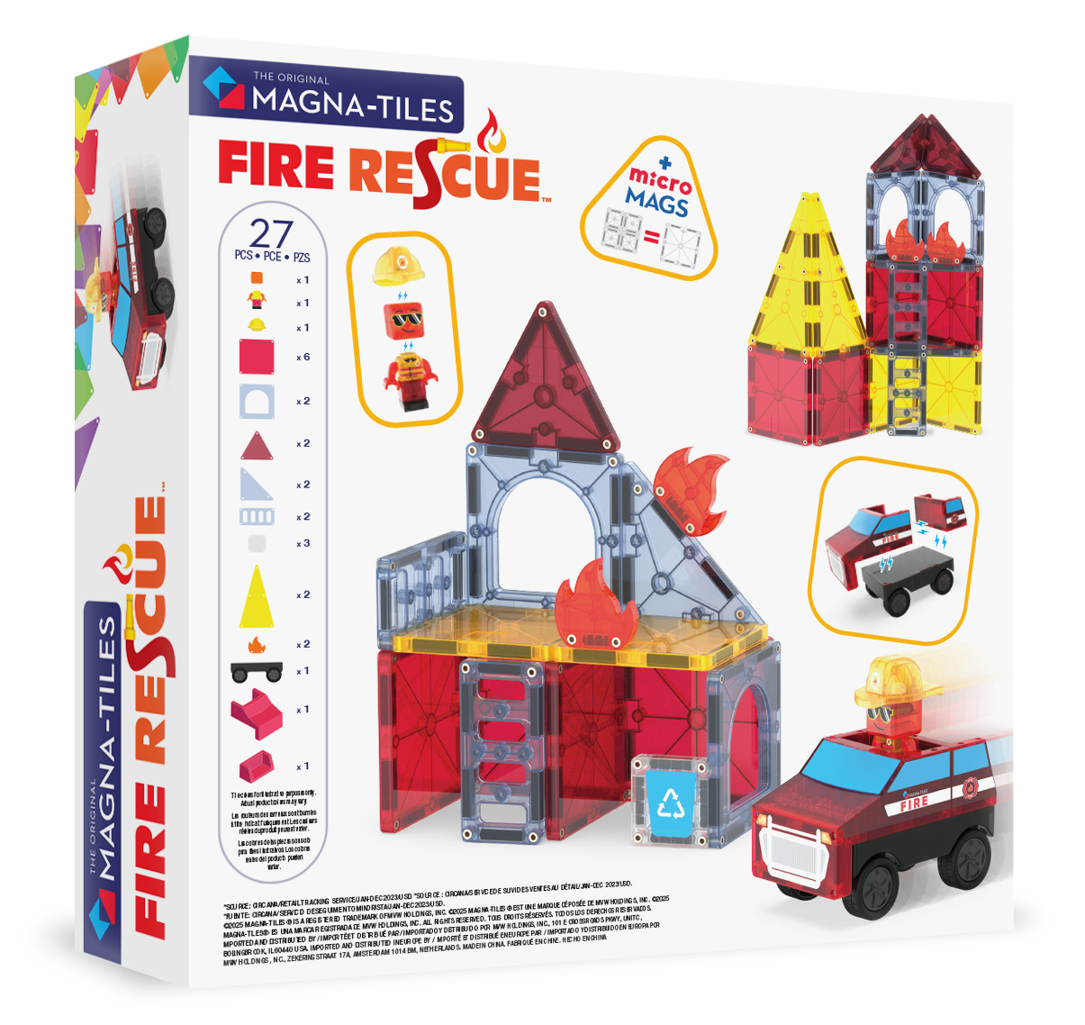 Magna-Tiles - Wholesale Building Set - Kids - Magna-Tiles Fire Rescue 27-Piece Set7