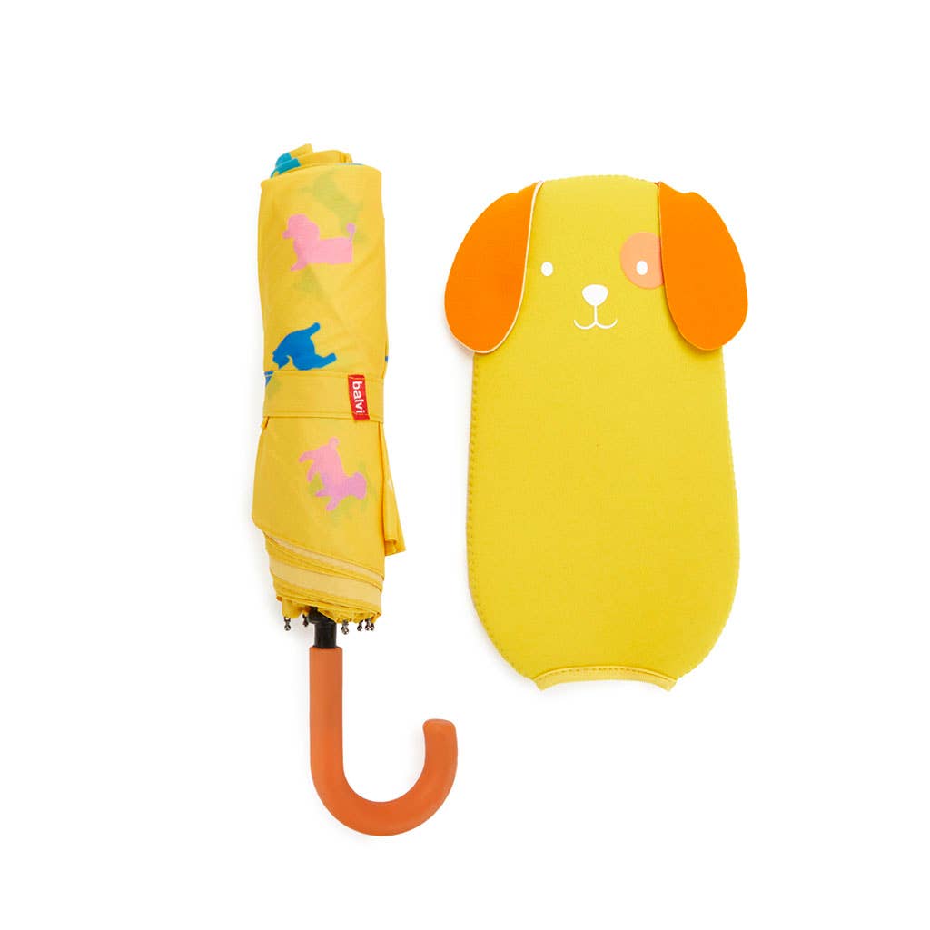 Balvi - Venta al por mayor Paraguas - Niños - Paraguas infantil,Puppymbrella,amarillo,con funda,nylon1