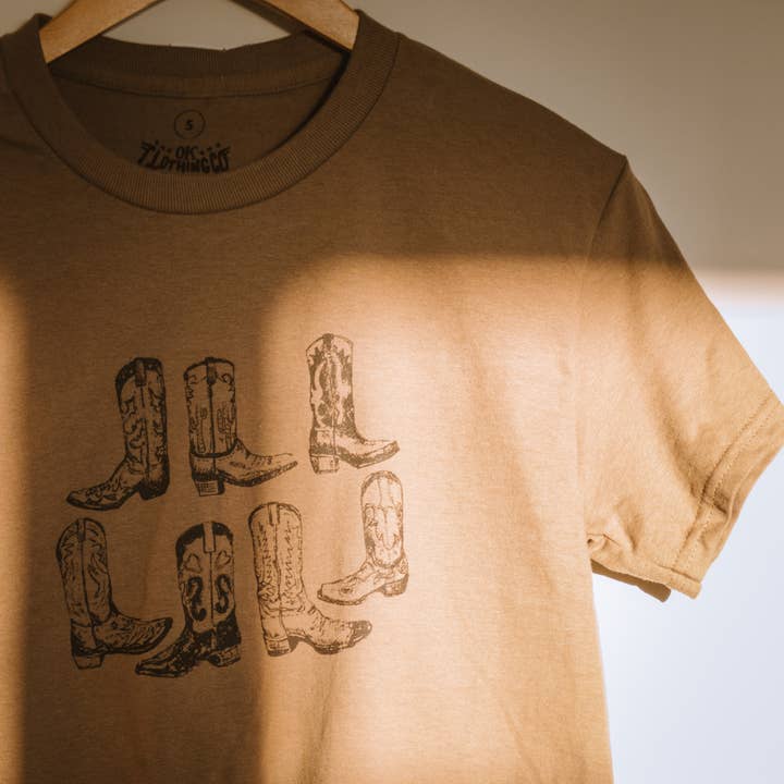 Kicks- Western Cowboy Boot Graphic Tee for wholesale by Loose Cinch