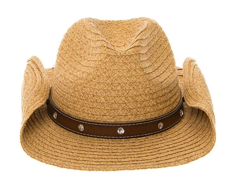 DNMC - Wholesale Hat Accessory - Women's - HB-1343 Hat Band - Rhinestone Studded Leather3