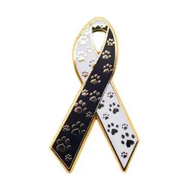 Cintas esmaltadas para concientizar con estampado de patas de animal | Alfileres de solapa para venta al por mayor de Personalized Cause