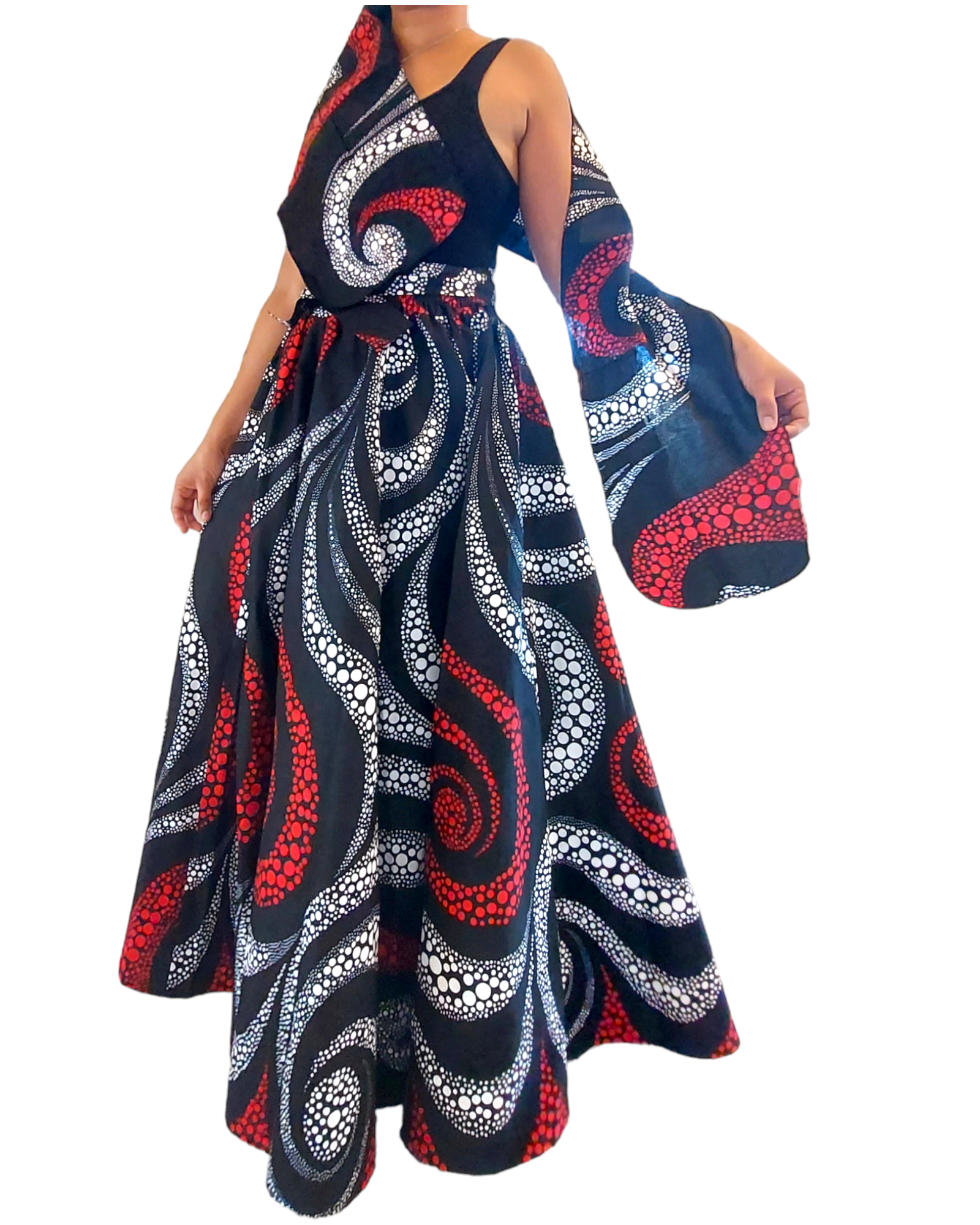 India Batik - Wholesale Skirt - Women's - 7001  Long Maxi Skirt / Swirl Print1