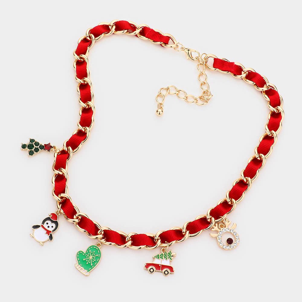 Sensibling Corp. - Wholesale Pendant/Charm Necklace - Christmas Tree Santa Hat Penguin Glove Car Rudolph Pendant Necklace1