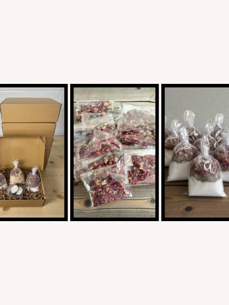 Bath & Body Starter Pack Set (No Labels) for wholesale by Herbal Rose Apothecary