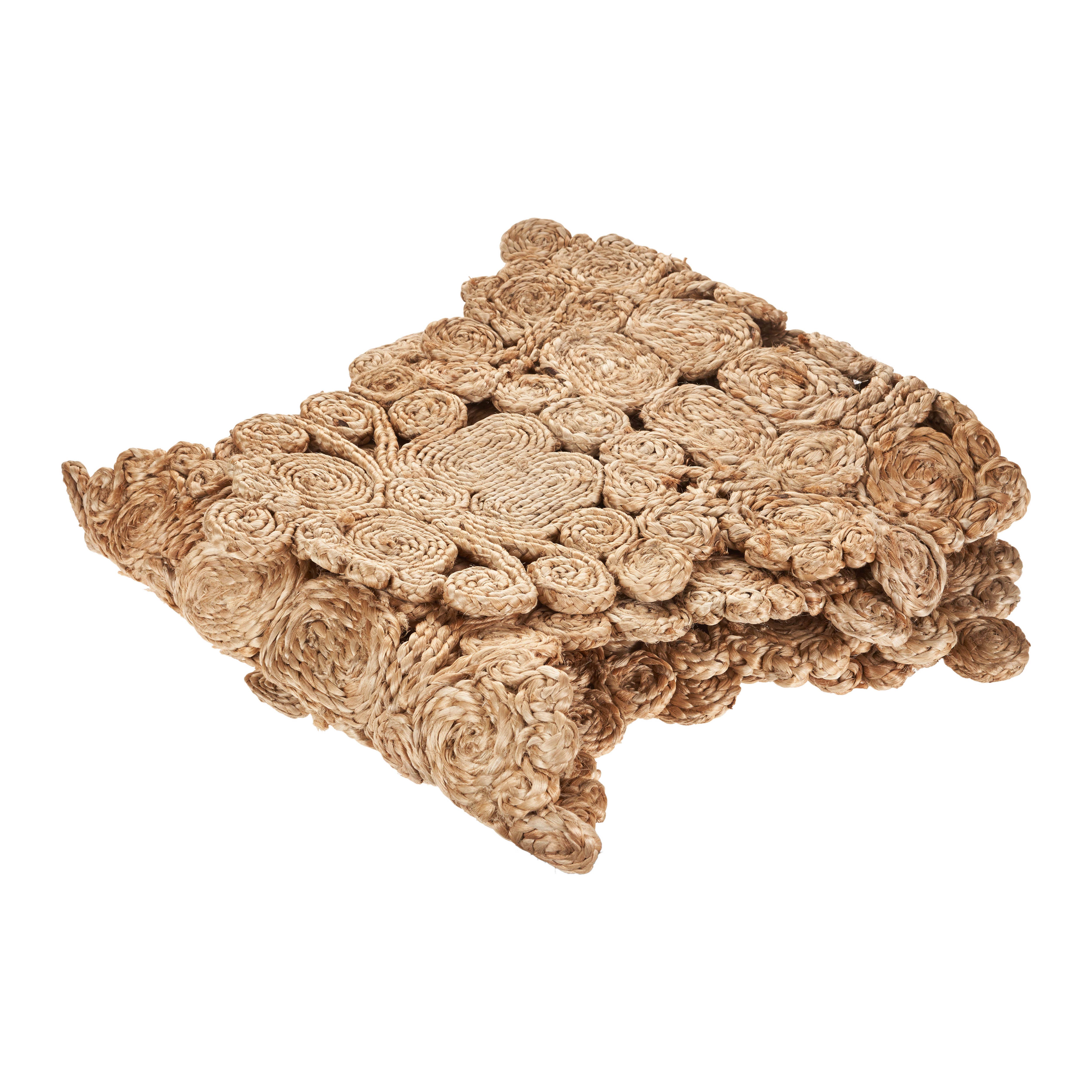 Natural Bordered Braided Jute Table Runner for wholesale on Faire2