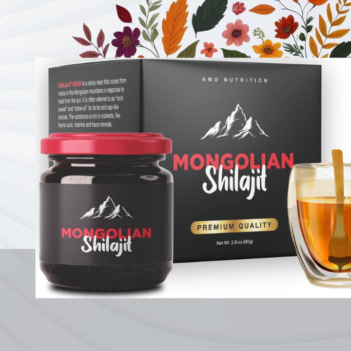 Supplément oral de santé ayurvédique pure mongol Shilajit, 80 g pour la vente par Amu Nutrition