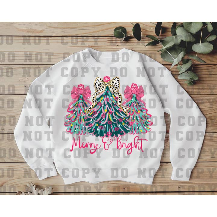 rnsublimation - Wholesale Sublimation Transfer - DTF Merry and Bright Ready-to-Press T-Shirt Transfer1