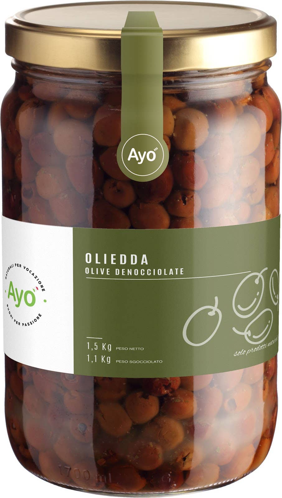 Ayo' Alimenti - Wholesale Olives - OLIEDDA, HO.RE.CA PITTED OLIVES0