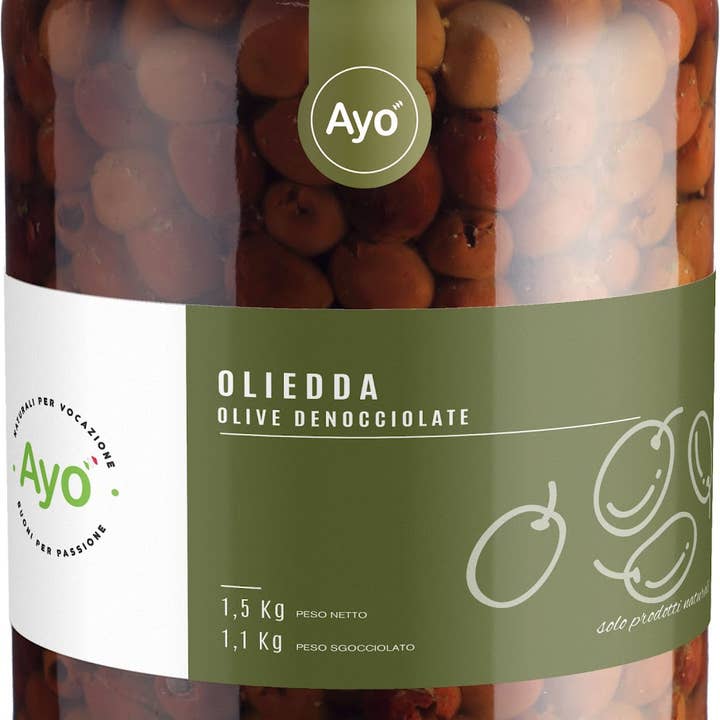 Ayo' Alimenti - Wholesale Olives - OLIEDDA, HO.RE.CA PITTED OLIVES