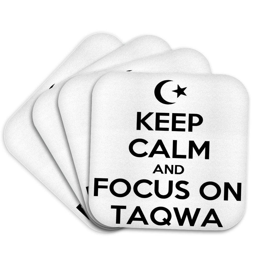 3dRose - Wholesale Coasters - 3dRose, Keep Calm And Focus on Taqwa is a parody with an Islamic theme, Coaster7