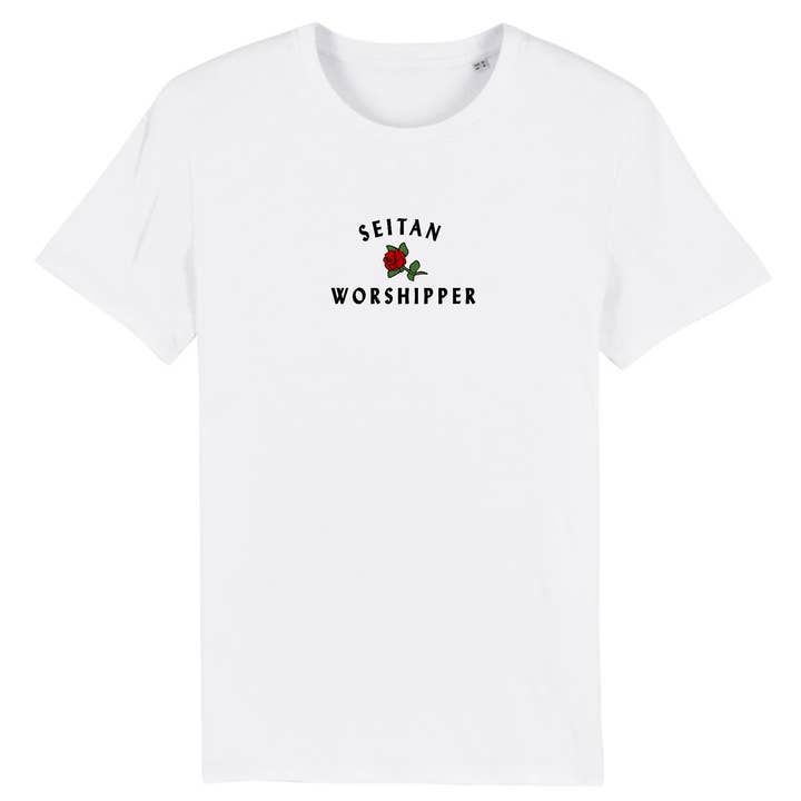 Oat Milk Club - Wholesale Screen Printed T-Shirt - Women's - Seitan Worshipper - Organic Cotton Tee