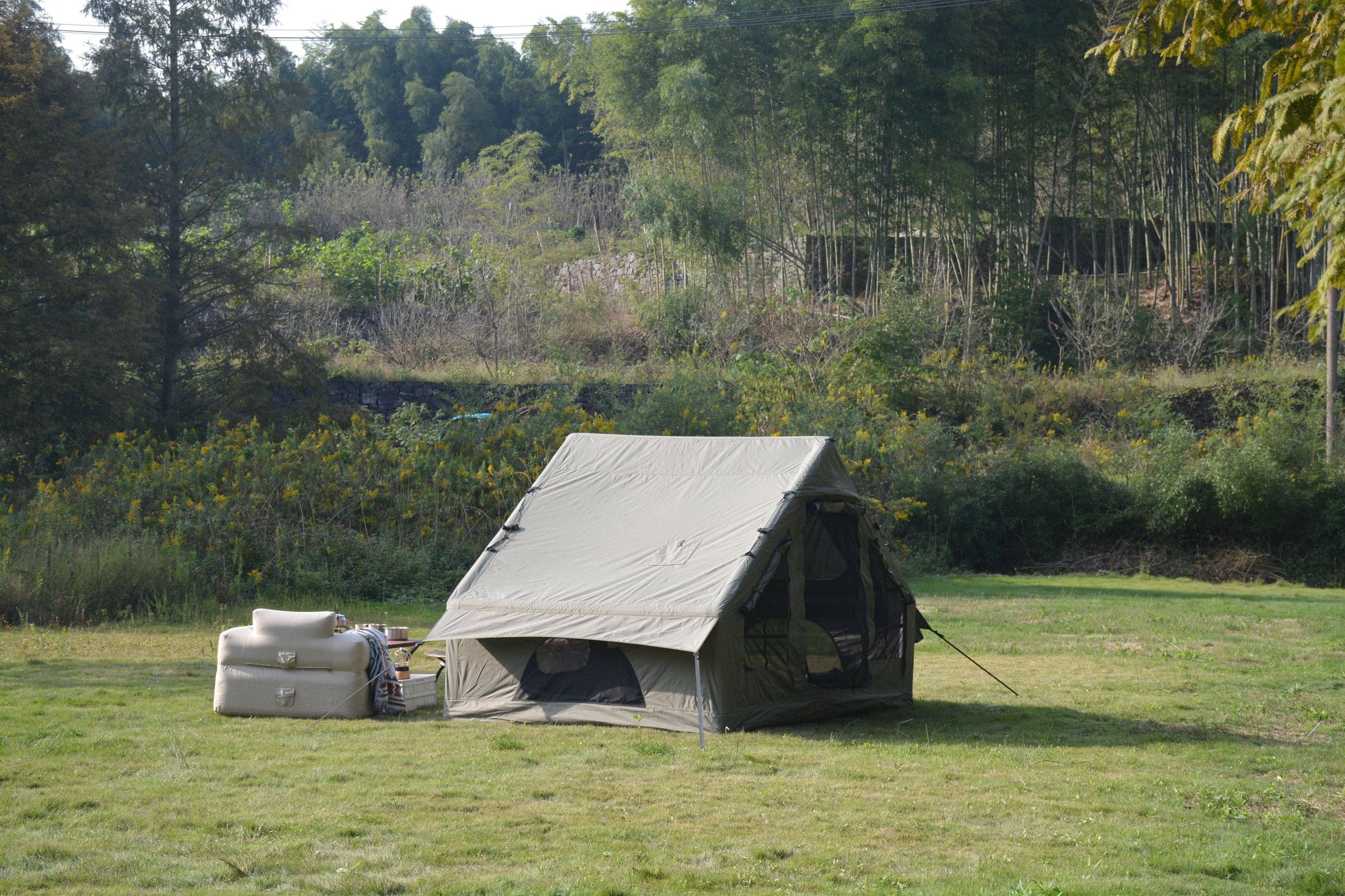 39F Inc. - Wholesale Tent - Inflatable 4–6 Person Camping Tent with Stove Jack Green5