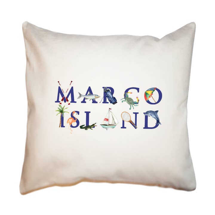 marco island firkantet pude for engroshandel hos Tina Labadini Designs