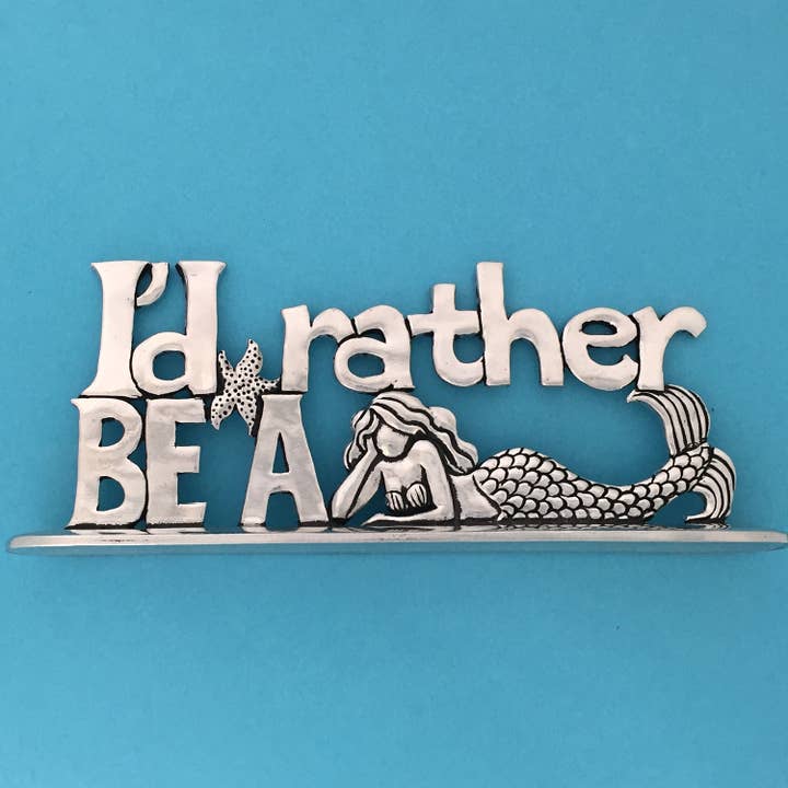 I’d Rather Be a Mermaid Sm Plaque for wholesale by Basic Spirit