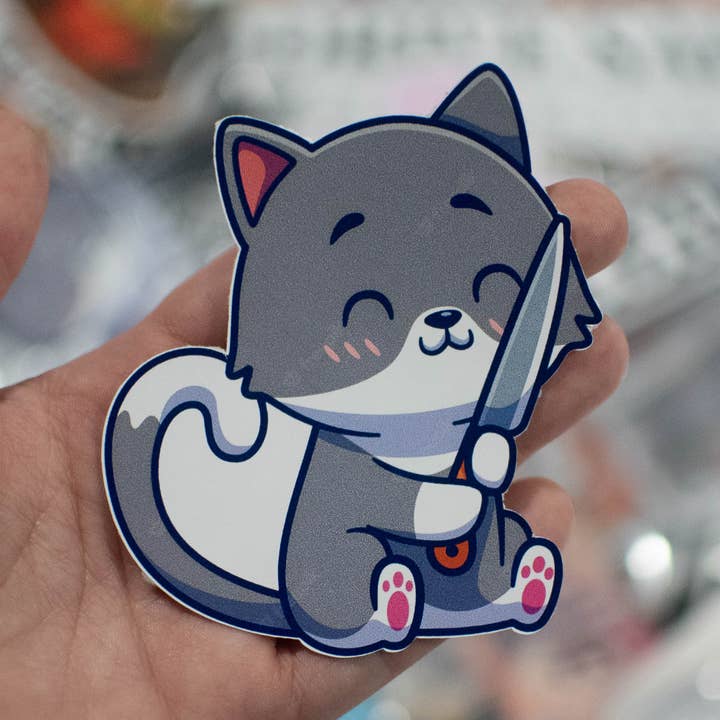 Unhinged Sticker Co. - Venta al por mayor Pegatina - Pegatinas divertidas con forma de gato Murder Mittens0